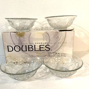 VTG Y2K 1995 Anchor Hocking 4-Piece Hot/Cold Bowl Set 6.5 in. New Old Stock